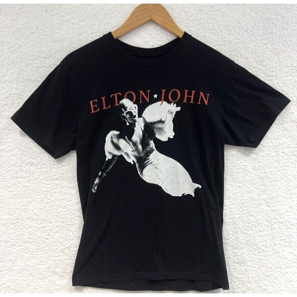 Elton John Homage 1 Men's/Women's Size Small Black Graphic T-Shirt Concert Soft - Picture 1 of 16